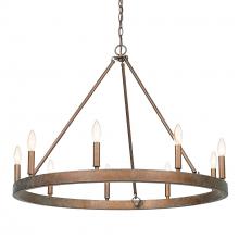  7412-9 CP - Carraway 9 Light Chandelier in Copper Patina